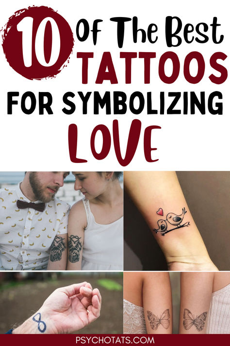 10 of the best tattoos for symbolizing love True Love Tattoo Ideas, Love Knot Tattoo, Lovebird Tattoo, True Love Tattoo, Love Symbol Tattoos, Cupid Tattoo, Celtic Knot Tattoo, Powerful Symbols, The Best Tattoos