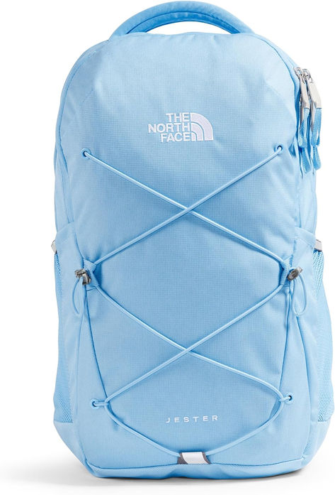 THE NORTH FACE Women's Jester Everyday Laptop Backpack in Lite Misty Sage, a versatile and stylish backpack for work, school, or travel. Light Blue Northface Backpacks, Italy Shopping, North Face Jester, North Face Bag, Dark Heather Color, Light Backpack, Back To School Essentials, Face Light, School Essentials