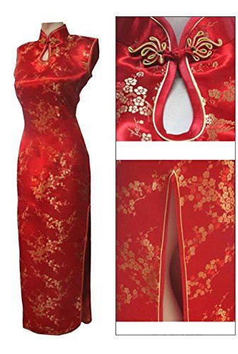 Fairy Women's Vtg Asian Red Long Chinese Wedding Dress Cheongsam: Clothing Chinese Wedding Dress Cheongsam, Qipao Black, Long Qipao, Moda China, Chinese Wedding Dress, Chinese Style Dress, Mode Chanel, Traditional Chinese Dress, Big Mood