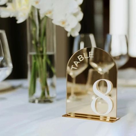 Just found this amazing item on AliExpress. Check it out! $15.27 | Gold Mirror Wedding Table Numbers Wedding Table Signs 3D Table Numbers  Wedding Table Decor Table Numbers with Stand Arched Gold Mirror, Mirror Wedding Table Numbers, Mirror Wedding Table, Gold Mirror Wedding, Mirror Wedding Signs, 3d Table, Gold Table Numbers Wedding, Wedding Table Number Signs, Wedding Table Signs