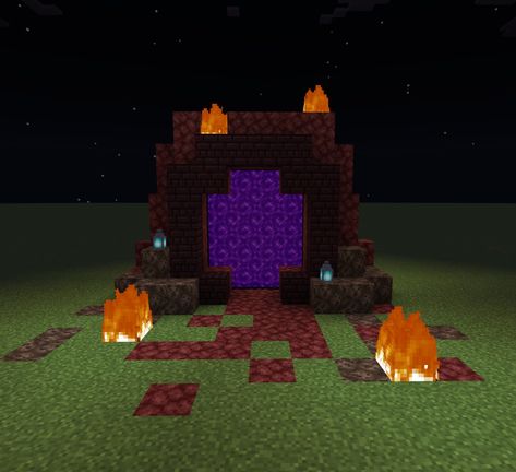 Netherrack Builds, Minecraft Portal, Nether Portal, Portal Design, Minecraft Inspo, Minecraft Buildings, Minecraft Stuff, Minecraft Ideas, Minecraft Houses