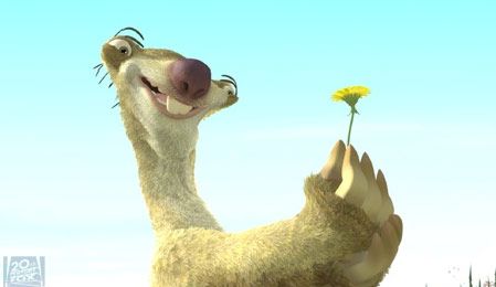 John Leguizamo voices Sid in Ice Age 2 - 2006. Sid The Sloth, Ice Age, Cartoon Character, Sloth