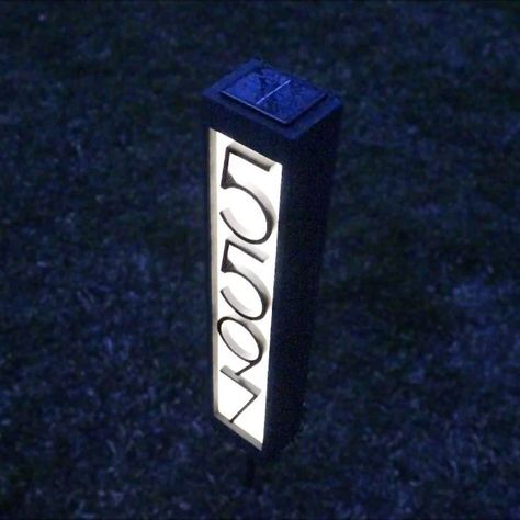 House Number Ideas Outdoor, House Number Light, House Number Ideas, Solar House Numbers, Best Solar Lights, Led House Numbers, House Numbers Diy, Number Ideas, Solar Power House