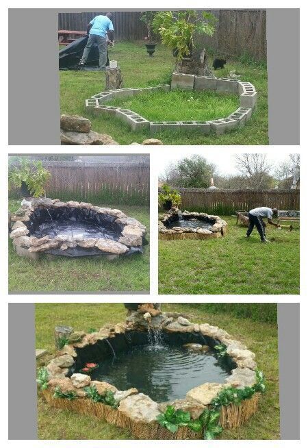 Above Ground Fish Pond Ideas, Above Ground Duck Pond, Above Ground Koi Pond Ideas, Above Ground Pond Ideas, Diy Water Garden, Kolam Koi, Taman Air, Turtle Pond, Diy Pond