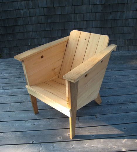 Boats, Barns, Bulbs: American Designer Brendan Ravenhill - Core77 Diy Furniture Chair, Pallet Projects Easy, Wood Chairs, Diy Chair, Diy Pallet Projects, Adirondack Chairs, Pallet Ideas, Diy Pallet Furniture, Diy Outdoor Furniture