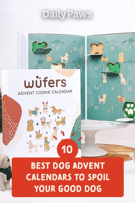 Spoil your dog with one of these adorable dog advent calendars to celebrate Christmas! #petessentials #petgear #pettoys #treats #dogtoys #dogtreats #dogexperience #dogbeds #diy #dogoutfits Pet Advent Calendar, Paw Ideas, Avent Calendar, Dog Advent Calendar, Paw Cookies, Christmas Adverts, Salmon And Sweet Potato, Christmas Tree Advent Calendar, Christmas Gift Packaging