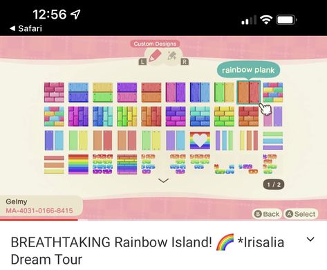 Rainbow Planks Acnh, Acnh Rainbow Path Code, Acnh Rainbow Road, Rainbow Island Animal Crossing, Rainbow Animal Crossing, Animal Crossing Rainbow Path, Animal Crossing Kidcore Designs, Animal Crossing Rainbow, Acnh Rainbow Path