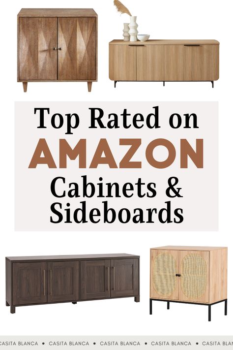 The best amazon home finds if you need a living room table, sideboard table, Tv stand, cabinet, or other living room accents! Amazon home decor that is perfect for living room furniture or dining room decor and make for a great home accent on a budget. Sideboard Buffet Amazon, Amazon Sideboard, Amazon Furniture Finds, Amazon Living Room, Table Tv Stand, Neutral Interior Design, Living Room Storage Cabinet, Amazon Home Finds, Console Table Styling