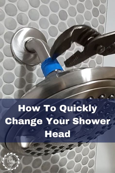 Replace Your Shower Head In 10 Minutes - The Daily DIY Bathroom Shower Heads, Rental Apartment, Diy Shower, Simple Diy, Diy Organization, Chic Home, Shower Head, Home Repair, Household Hacks