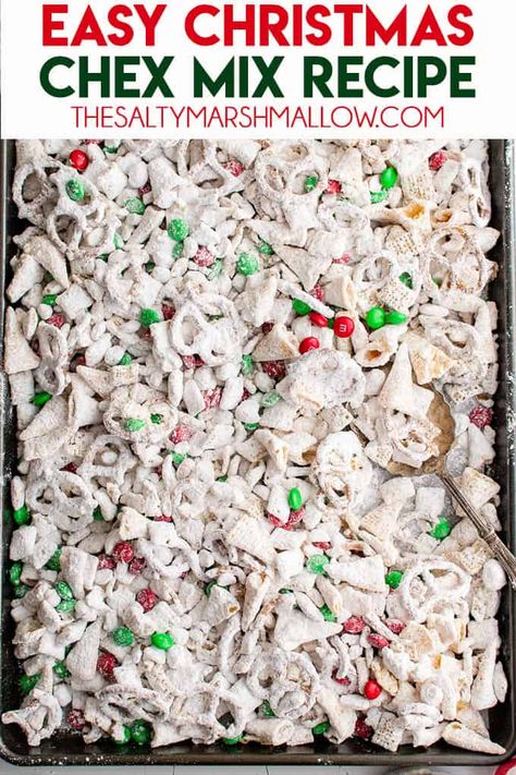 Chex Mix White Chocolate Christmas, Powdered Sugar Chex Mix Recipes, Texas Trash Chex Mix Recipes White Chocolate, Chex Mix With White Chocolate, White Chocolate Christmas Trash, Christmas White Chocolate Trash, Christmas Trash Mix Recipes, White Chocolate Trash, Christmas Trash Recipe