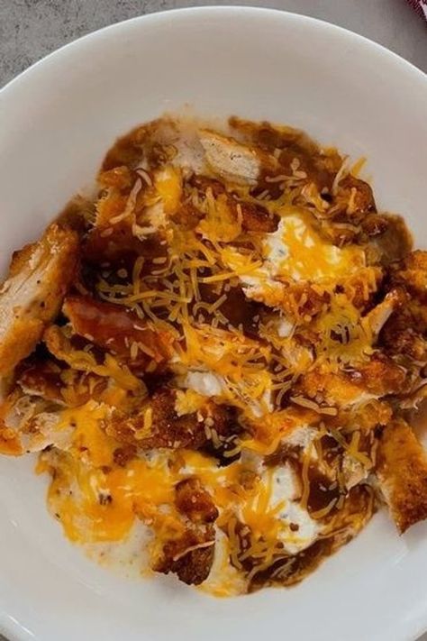 Macro Friendly BBQ Ranch Chicken Bowl (High Protein) Bbq Chicken Protein Bowl, High Protein Lunch Recipes, Protein Lunch Recipes, Chicken Big Mac, Chicken Big, High Protein Lunch, Boneless Chicken Wings, Chicken Filet, Chicken Protein