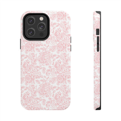 Chic Cottagecore, Dream Bags, French Toile, Floral Iphone Case, Pretty Iphone Cases, Floral Phone Case, Phone Stuff, Floral Iphone, Cute Phone Cases