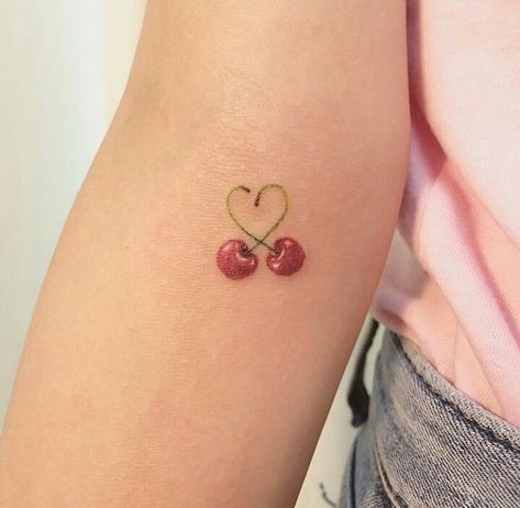 Adorable Tattoos, Cherry Tattoos, Cute Little Tattoos, Cute Tiny Tattoos, Discreet Tattoos, Dainty Tattoos, Subtle Tattoos, Aesthetic Tattoo, Elegant Tattoos