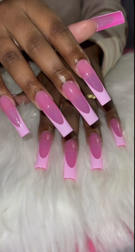 Long French Tip Nails, French Tip Nails Pink, Long French Tip, White Tip Acrylic Nails, Icy Nails, Type Of Makeup, Shiny Nails Designs, Kitty Tattoos, Nail Pics