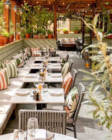 Terrace Designs, Rosewood London, Terrace Building, Herb Plants, Outdoor Restaurant Design, Terrace Restaurant, Cathedral Setting, Clean Look, New England Style