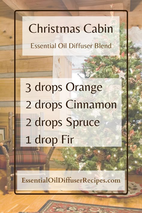 The Christmas Cabin essential oil diffuser blend contains orange, cinnamon, spruce, and fir essential oils. Halloween Breakfast, Essential Oil Combinations, Christmas Cabin, Essential Oil Diffuser Blends Recipes, Essential Oil Diffuser Recipes, Oil Diffuser Recipes, Essential Oil Mixes, Essential Oil Blends Recipes, Essential Oils Herbs