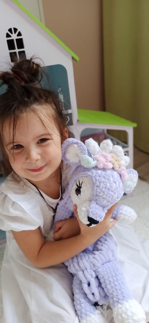 #Amigurumi #SleepBuddy #DeerPattern #GirlsGift #BabyGift #Handmade #PajamaBag #Girls #NurseryDecoration #Toy #Handcraft #SoftToy #GiftIdea Deer Toy, Pajama Bag, Cozy Sleep, Cute Deer, Deer Pattern, Knitted Romper, Feel Safe, Lilac Color, Gift For Girls