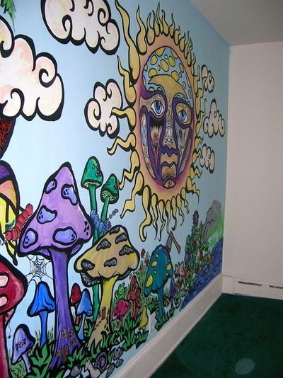 The child's nursery Trippy Room, Trippy Drawings, Hippy Room, Chill Room, Trippy Painting, Hippie Painting, Decoration Originale, Hippie Art, Trippy Art