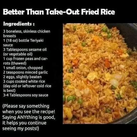 Better Than Takeout Fried Rice Recipe, Take Out Fried Rice, Takeout Fried Rice, Homemade Fried Rice, Grandma Cooking, Better Than Takeout, Cooking White Rice, Rice Ingredients, Grandmas Recipes