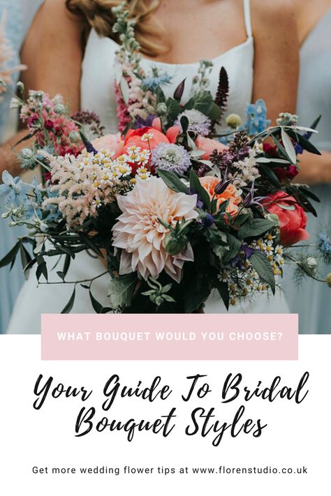 Styles Of Bouquets Shape, Styles Of Wedding Bouquets, How To Put Together A Bridal Bouquet, Bespoke Bridal Bouquet, Wedding Bouquet Types Shape, Different Styles Of Bouquets, Bouquet Shapes Wedding, Wedding Bouquet Styles Chart, Bouquet Styles Wedding