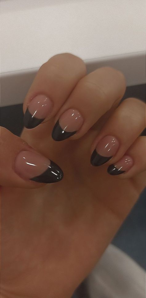 Black France Nails, France Nails, Nail Tips, France, Nails, Beauty, Quick Saves, Black