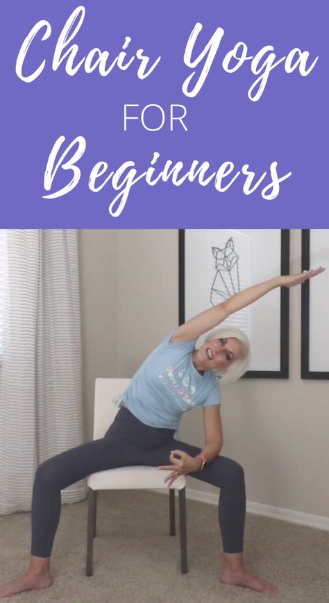 Chair Yoga For Beginners, 10 Minute Stretch, Chair Pose Yoga, Seated Exercises, 12 Minute Workout, Beginner Yoga Workout, Yoga For Seniors, Chair Exercises, Chair Yoga