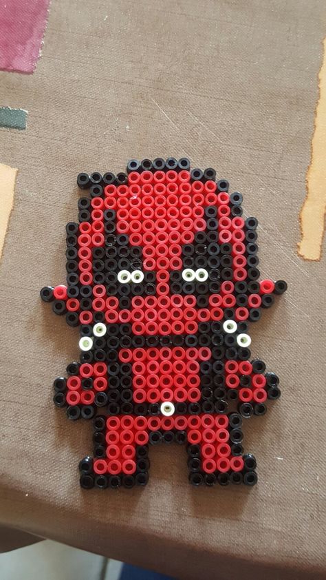 Spiderman Melty Beads, Deadpool Pixel Art Grid, Deadpool Perler Beads, Marvel Perler Bead Patterns, Hamma Beads Ideas, Pony Bead Bracelets, Melty Bead Patterns, Pearl Beads Pattern, Easy Perler Beads Ideas