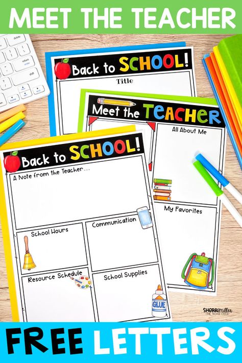 Meet the Teacher Free Editable Letter Templates Meet The Teacher Letter Template Free, Back To School Meet The Teacher Ideas, Letters To Parents, Meet The Teacher Letter, Back To School Gifts For Kids, Teacher Letter, Back To School Theme, Free School Supplies, Meet The Teacher Template