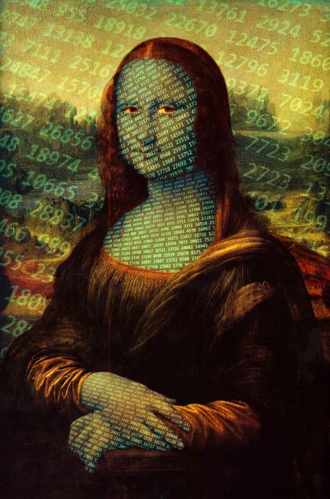 Monalisa Art, Binary Code, Blockchain, Mona Lisa, Coding, Art