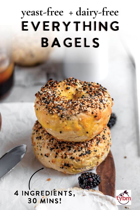 Dairy Free Bagel Recipe, Easy Vegan Bagel Recipe, Dairy Free Bagels, Sandwiches For Brunch, Vegan Bagel Recipe, Homemade Bagel Recipe, Bagels Easy, Bagel Sandwiches, Bagel Recipe Easy