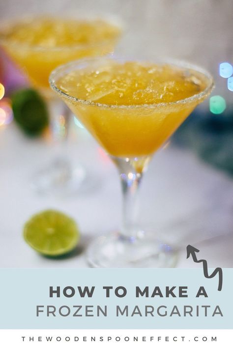 Frozen margaritas made without a mix Homemade Margaritas Frozen, Best Frozen Margarita, Frozen Margarita Recipes Blender, Blended Margarita Recipe, At Home Margaritas Frozen, Frozen Cocktail Mix, Lime Margarita Recipe, Cocktail Recipes Whiskey, Mexican Dinner Recipes