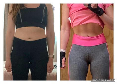 Read about how one woman achieved her body recomposition goals through hard work and dedication over the course of a year, and learn about her diet and workout routine. Recomposition Diet, Body Recomposition, 125 Pounds, 125 Lbs, Weight Reduction, Progress Pictures, Hard Work And Dedication, Success Story, Success Stories