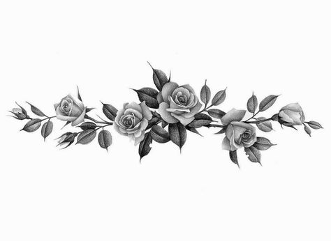 Rose Stem Tattoo, Chest Tattoo Designs Female, Rose Vine Tattoos, Wreath Tattoo, Wrist Tattoo Cover Up, Animal Tattoo Ideas, Wrap Tattoo, Blue Rose Tattoos, Flower Wrist Tattoos