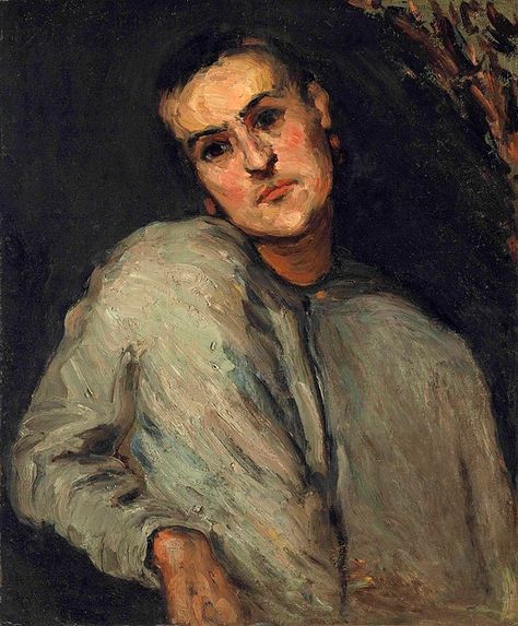 Cezanne - Portrait, 1886-1887. Oil on canvas. 65,2 x 54 cm. Private collection. Cezanne Portraits, Cezanne Art, Paul Cezanne, Post Impressionism, Post Impressionists, Cubism, Claude Monet, Vincent Van Gogh, Impressionism