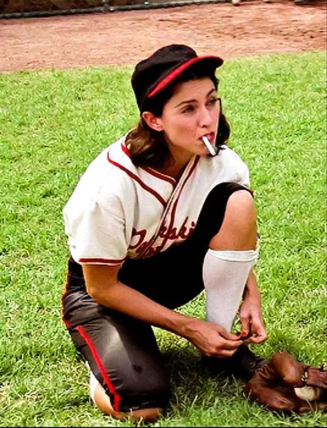 Mae Mordabito (Madonna), center fielder, Rockford Peaches, A League of Their Own (1992) Madonna 90s, Baseball Movies, Rockford Peaches, Madonna 80s, Rosie Odonnell, A League Of Their Own, League Of Their Own, Sports Movie, Important People