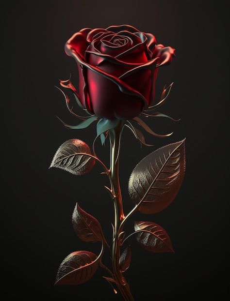 Photo c4d rendering 3d design thorny red... | Premium Photo #Freepik #photo #rose #red-rose #red-roses #rosebud Black Roses Wallpaper, Red Roses Wallpaper, Dark Red Roses, Rose Flower Pictures, Afrique Art, Beautiful Red Roses, Android Wallpaper Flowers, Lovely Flowers Wallpaper, Art Animation