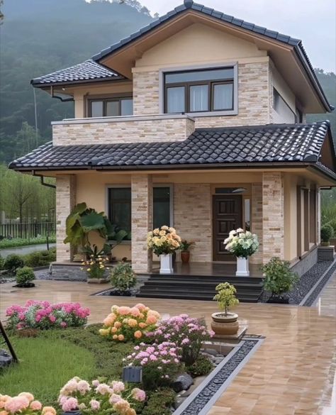 Small House Design Exterior, Building House Plans Designs, Architectural Design House Plans, Model House Plan, Architectural House Plans, Small House Design Plans, Home Garden Design, Beautiful House Plans, House Outside Design