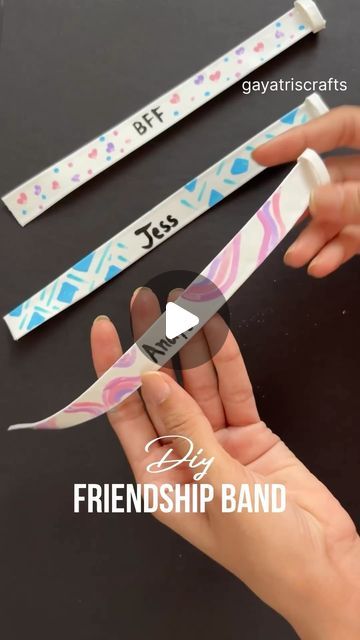 Gayatri chouhan on Instagram: "Diy Friendship Band using Duck Tape #crafts #papercraft #ducktapecrafts #handmade #frienshipbracelet #frienshipband #friendshipday" Friendship Bands Diy, Handmade Friendship Band, Friendship Band, Duck Tape, Instagram Diy, Tape Crafts, Paper Crafts, Band, On Instagram