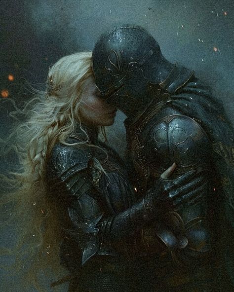 Aesthetic Knight, Crazy Princess, Fantasy Romance Art, Medieval Aesthetic, Dark Fantasy Artwork, Art Angel, Dark Souls Art, Fantasy Couples, Romance Art