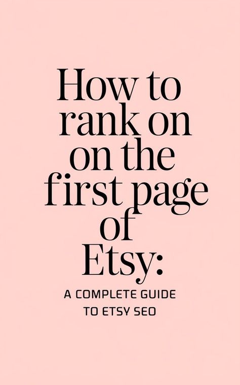 Want to see your shop on Etsy’s first page? This guide offers Etsy SEO tips that can help your shop rank higher. Learn how to create high-quality listings, choose the right digital products to sell, and use effective marketing techniques to improve visibility. Ideal for anyone starting an Etsy business or looking to make money on Etsy, this guide is packed with actionable steps for Etsy success! How To Start A Jewelry Business, Start An Etsy Shop, Starting An Etsy Business, Digital Products To Sell, Opening An Etsy Shop, Seo Guide, Etsy Marketing, Etsy Seo, Etsy Success