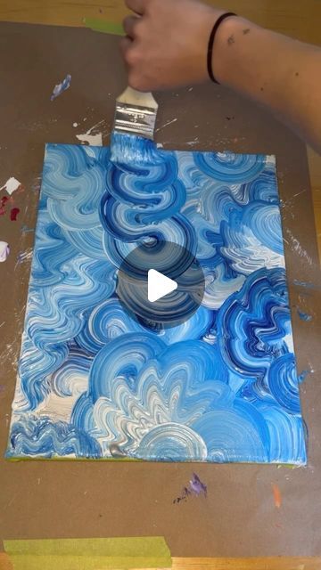 S.S. Painting 🎨🖌 on Instagram: "Mama Mia swirls 🤍🦋 • • • • Visit the Etsy link in bio to buy paintings like this one💙 #art #fun #satisfying #painting #trending #cool #abstract #swirls #viral #relaxing #abba #groovy #blue #artist #original #canvas #acrylic" Satisfying Painting, Swirl Painting, Colorful Paintings Acrylic, Color Swirl, Mama Mia, Blue Painting, Canvas Acrylic, Buy Paintings, Easy Paintings