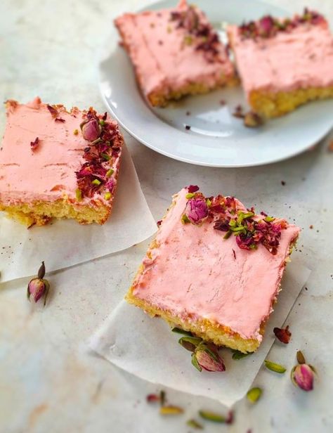 Cardamom Cake With Rose Icing recipe by Tayyibah Rose Cardamom Cake, Milo Cake, Rose Icing, Peppermint Slice, Swiss Roll Cakes, Super Moist Chocolate Cake, Mini Chocolate Cake, Eid Cake, Cardamom Cake