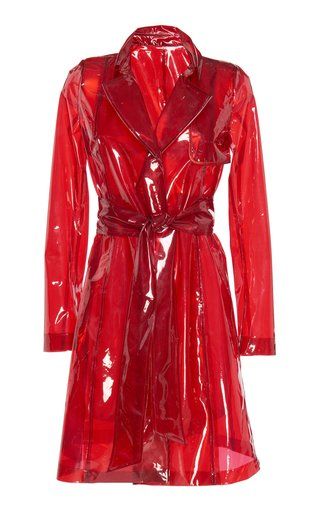 Sheer Coat, Transparent Coat, Pea Coats Women, Red Coat, Looks Chic, Stage Outfits, Dream Clothes, Outerwear Coats, Red Fashion