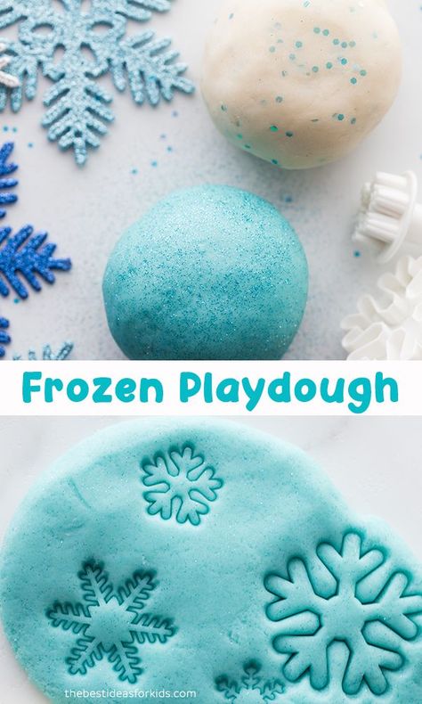 Preschool Frozen Crafts, Winter Themed Birthday Party Games, Frozen Birthday Crafts, Frozen Crafts For Preschoolers, Frozen Playdough, Winter Playdough, Frozen Birthday Party Games, Schnee Party, Frozen Activities