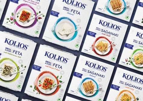 Kolios - Packaging on Behance Cheese Packaging Design, Food Work, Cheese Packaging, Mushroom Stew, Cooking Cream, Packaging Food, Food Graphic Design, Food Projects, Cookie Packaging