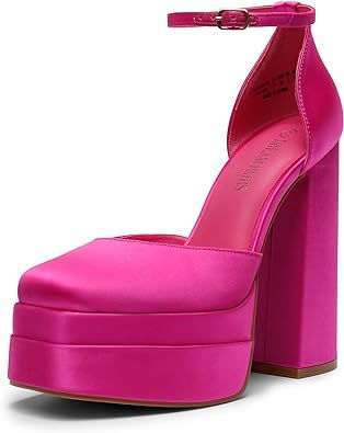 #womensshoes #blockheels #shoes #heels #beyonce #trendingshoes #pinkshoes #2024shoes #fashion Closed Toe Block Heels, Pink Platform Heels, Pink Platforms, Party Pumps, Chunky Heel Pumps, Platform Block Heels, Satin Pumps, Platform Heels Chunky, Pinterest Closet