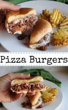 Quick and easy pizza burgers are a nostalgic meal that will remind you of childhood. They are a delicious way to get dinner on the table in a hurry. Pizza Burgers Recipe, Vegan Enchiladas, Pizza Burger, Cafeteria Food, Pizza Burgers, Steak Sandwich, Lunch Room, Burgers Sandwiches, Easy Pizza