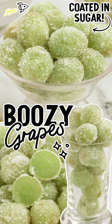 Our Boozy Grapes are easy to make, frozen grapes soaked in Watermelon White Claw and vodka, perfect for refreshing party snacks. Fruit Infused Vodka Recipes, Vodka Soaked Grapes, Alcohol Infused Grapes, Wine Soaked Fruit, Frozen Grapes With Alcohol, Alcohol Soaked Grapes, Grapes Soaked In Alcohol, White Grape Recipes, Grape Snack Ideas