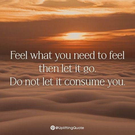 Feel what you need to feel then let it go. Do not let it consume you. Feeling In Limbo Quotes, Feel What You Need To Feel And Let It Go, I Had To Let You Go Quotes, Feeling Let Down Quotes, I Need To Let You Go Quotes, Let Them Quotes, Let Down Quotes, Let It Go Quotes, Let It Be Quotes