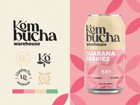 KOMBUCHA Warehouse by Antonio Sierra on Dribbble Kombucha Branding Design, Soda Packaging Design, Kombucha Design, Kombucha Branding, Kombucha Packaging, Healthy Food Branding, Kombucha Brands, Tn 3, Modern Brand Identity